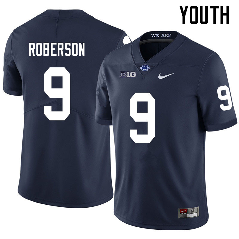 NCAA Nike Youth Penn State Nittany Lions Ta'Quan Roberson #9 College Football Authentic Navy Stitched Jersey AGT1798KI